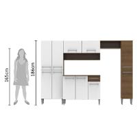 Cozinha Completa Emilly Branco com Armário e Balcão Madesa - 16