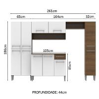 Cozinha Completa Emilly Branco com Armário e Balcão Madesa - 11