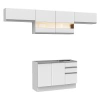 Cozinha Marina Branco com Armário e Balcão Madesa - 2