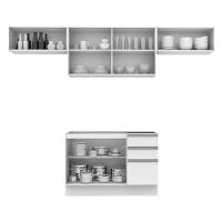 Cozinha Marina Branco com Armário e Balcão Madesa - 3