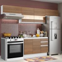 Cozinha Marina Rustic Branco com Armário e Balcão Madesa - 1