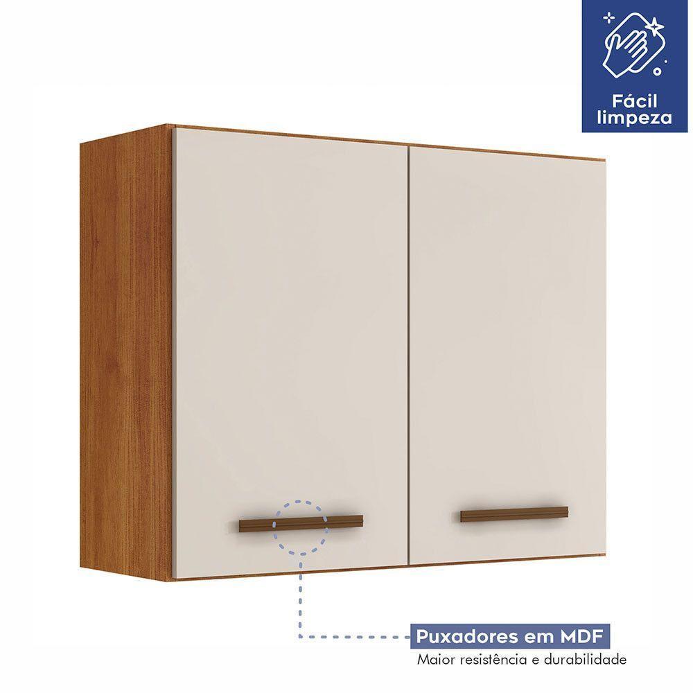 Cozinha Completa 7 Portas 3 Gavetas Atenas Kaiki Móveis Nature/off White - 3