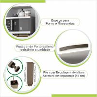 Cozinha Compacta Valencia 4 Peças 9 Portas 2 Gavetas Salleto Moveis Cinamomo Com Off White - 7