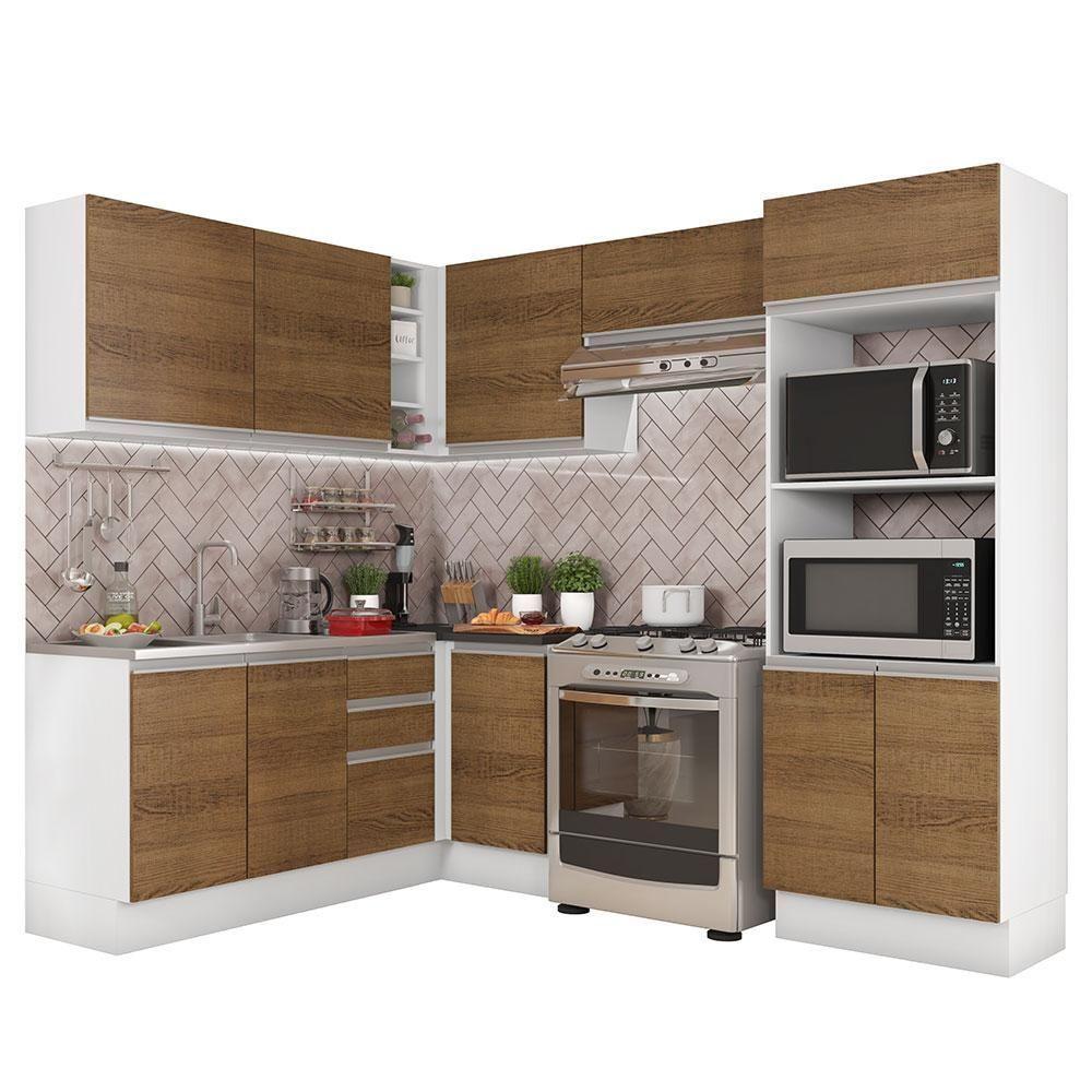 Cozinha Completa Acordes Glamy Rustic 100% MDF Canto Madesa - 9