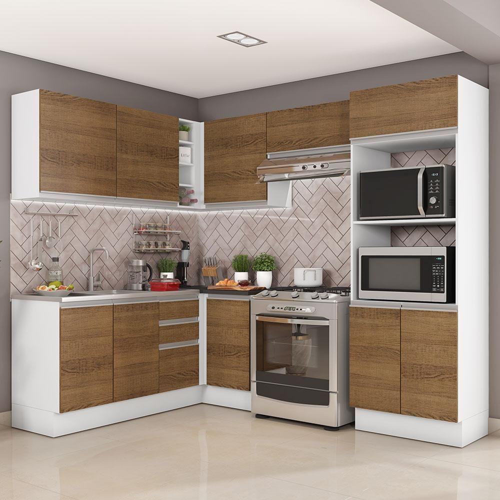 Cozinha Completa Acordes Glamy Rustic 100% MDF Canto Madesa - 1