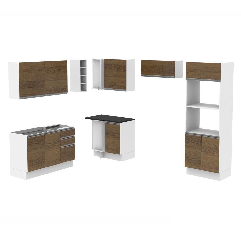 Cozinha Completa Acordes Glamy Rustic 100% MDF Canto Madesa - 6