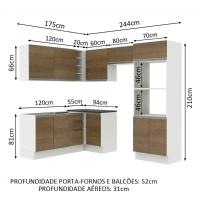 Cozinha Completa Acordes Glamy Rustic 100% MDF Canto Madesa - 11
