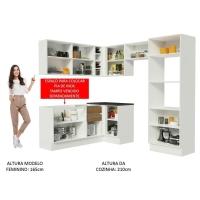Cozinha Completa Acordes Glamy Rustic 100% MDF Canto Madesa - 12