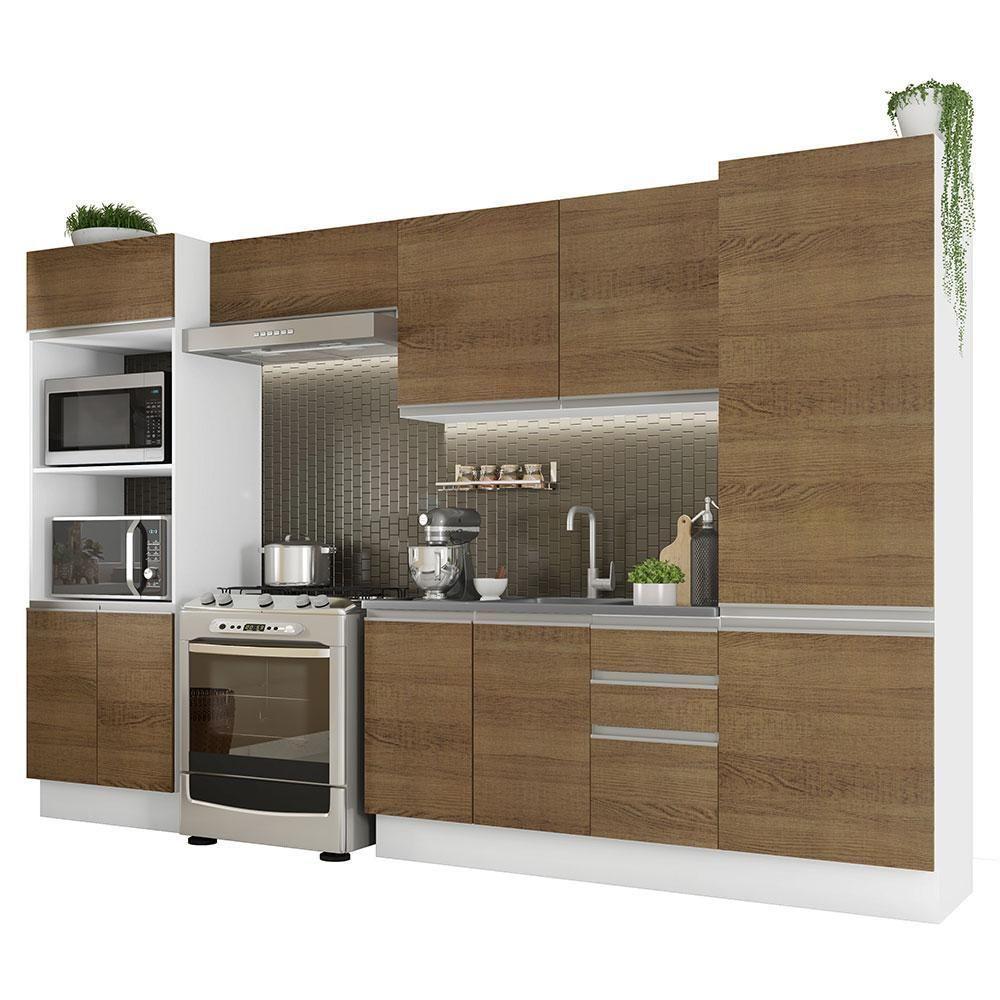Cozinha Acordes Glamy Rustic MDF 11 Portas Madesa - 11