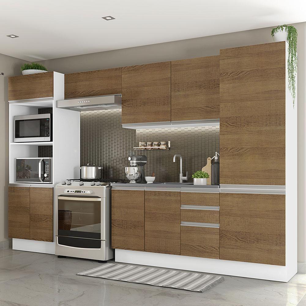Cozinha Acordes Glamy Rustic MDF 11 Portas Madesa - 1