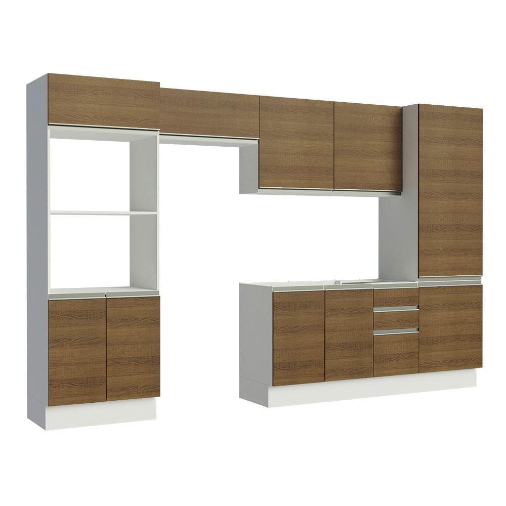 Cozinha Acordes Glamy Rustic MDF 11 Portas Madesa - 3