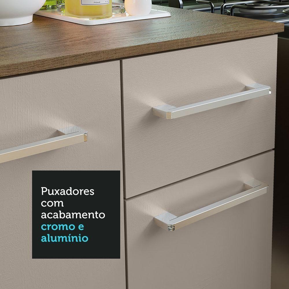 Armário De Cozinha Compacta 180cm Rustic/crema Easy Madesa Rustic/crema - 4