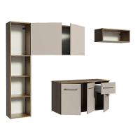 Armário De Cozinha Compacta 180cm Rustic/crema Easy Madesa Rustic/crema - 5