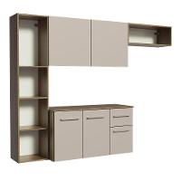Armário De Cozinha Compacta 180cm Rustic/crema Easy Madesa Rustic/crema - 8