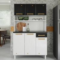 Armário De Cozinha De Aço Kit Triplo Telasul Diamante Smart Bco/pto - 1