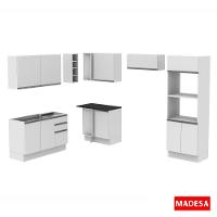 Cozinha Completa Acordes Glamy Branco 100% MDF Canto Madesa - 11