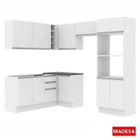 Cozinha Completa Acordes Glamy Branco 100% MDF Canto Madesa - 2