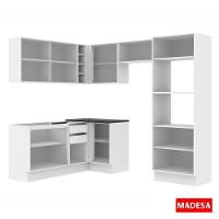 Cozinha Completa Acordes Glamy Branco 100% MDF Canto Madesa - 3