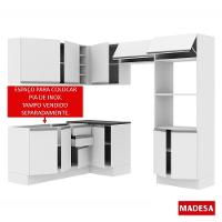 Cozinha Completa Acordes Glamy Branco 100% MDF Canto Madesa - 6