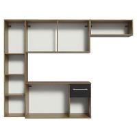 Armário De Cozinha Compacta 180cm Rustic/preto Easy Madesa Rustic/preto - 6