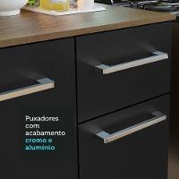 Armário De Cozinha Compacta 180cm Rustic/preto Easy Madesa Rustic/preto - 9