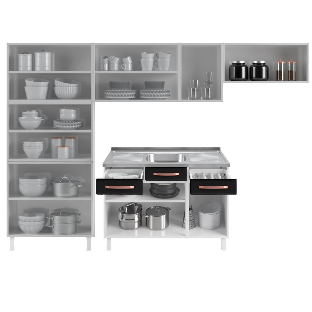 Cozinha Aço Completa Telasul Mirage New Pto C/ Balcão P/ Pia - 4