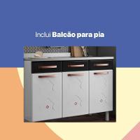 Cozinha Aço Completa Telasul Mirage New Pto C/ Balcão P/ Pia - 2