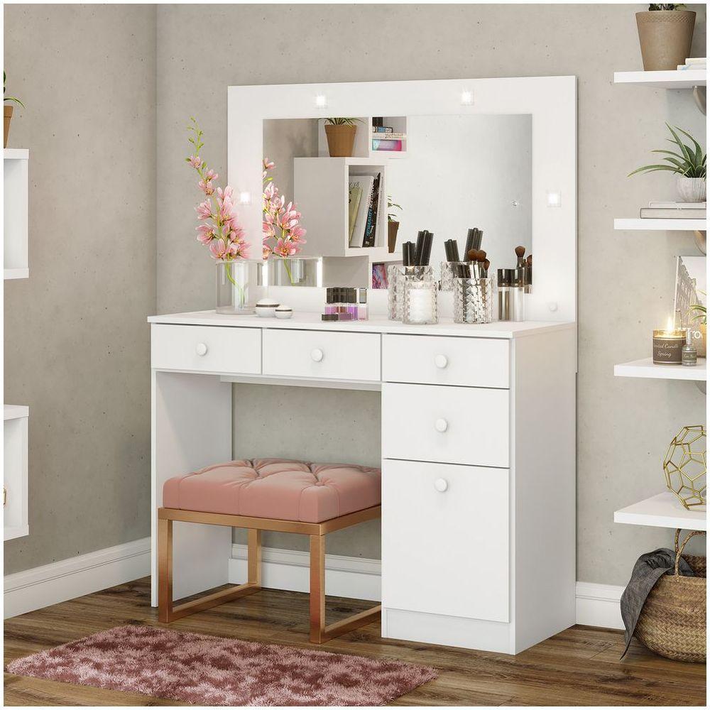 Penteadeira Com Led Henn Branco - 2