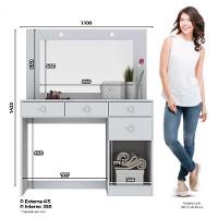 Penteadeira Com Led Henn Branco - 8