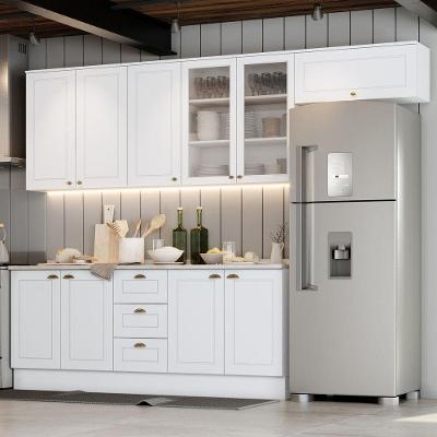 Cozinha Compacta de 05 Peças Nova York 10 Portas 3 Gavetas MDF Branco