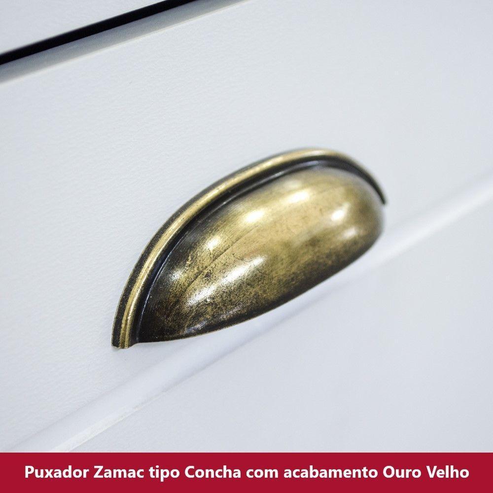 Cozinha Compacta De 4 Peças C/ Aéreo Para Geladeira Branco - 4