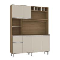 Armario Cozinha 6 Portas 1 Gaveta Alice Carvalho/Off White - 4