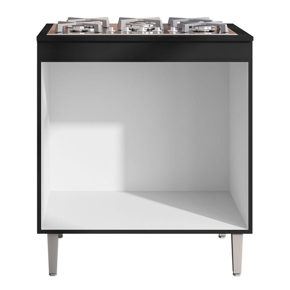 Balcão Para Cooktop Cozinha 4/5 Bocas Com Tampo 2 Portas - 4