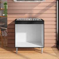 Balcão Para Cooktop Cozinha 4/5 Bocas Com Tampo 2 Portas - 11