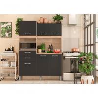 Cozinha 6 Portas 2 Gavetas Harmonia 96201 Avena Grafito