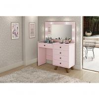 Penteadeira Rosê Com Led Gaveta Central Com Organizador - 3