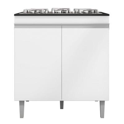 Balcão Para Cooktop Cozinha 4/5 Bocas Com Tampo 2 Portas