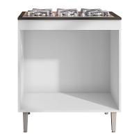 Balcão Para Cooktop Cozinha 4/5 Bocas Com Tampo 2 Portas