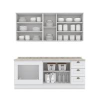 Cozinha Compacta 4 Peças Com Módulo Forno Embutir Branco - 6