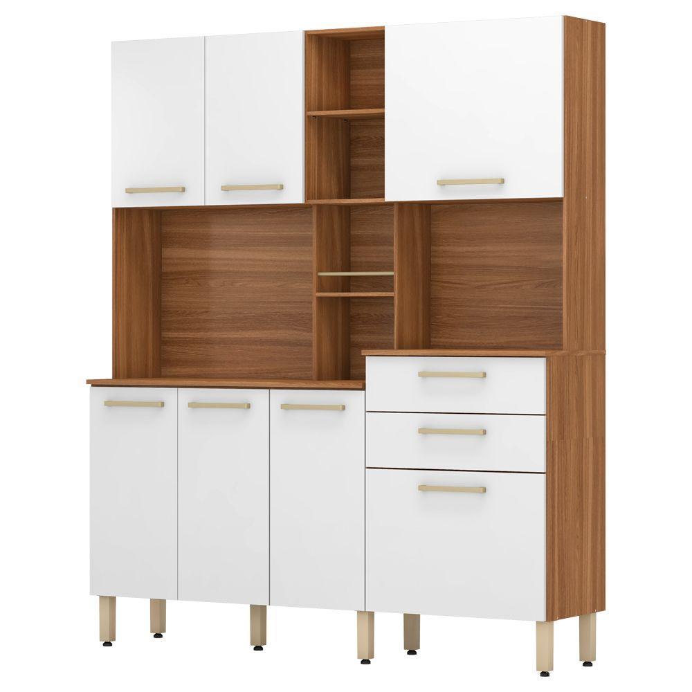 Kit Cozinha Com 7 Portas E 2 Gavetas Amendola Branco Encanto - 4