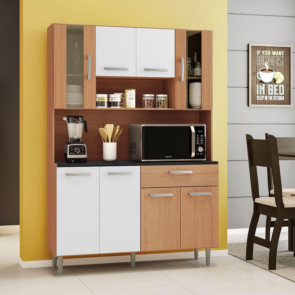 Kit Cozinha 8 Portas 1 Gaveta Gabi Carvalho Com Branco - 5