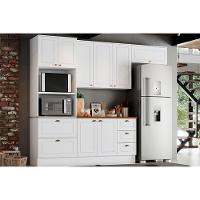 Cozinha Completa Americana (2 Aéreos, 1 Balcão, 1 Paneleiro, 1 Complemento) 5 Peças Branco - Henn - 1