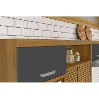 Cozinha Modulada Completa 4pçs 1 Armário 2 Balcões 1 Paneleiro C4P16 Freijo/Off White Nesher