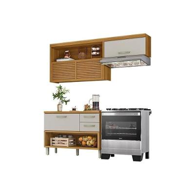 Cozinha Compacta Princesa 3 Portas 2 Gavetas MDF 120cm Branco