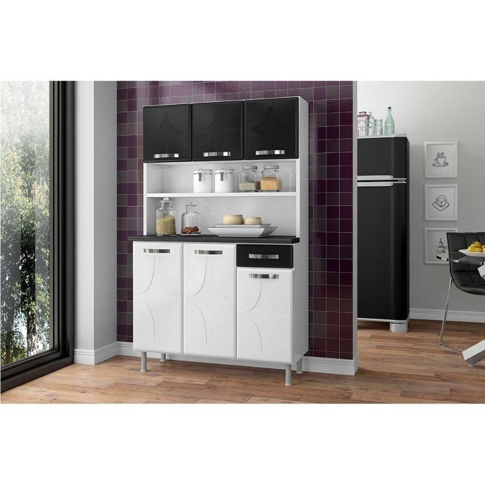 Cozinha Compacta Rubi Smart c/6 Portas e 1 Gaveta 105cm Branco - Telasul - 8
