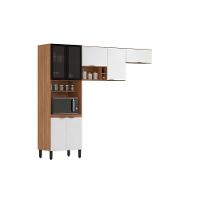 Cozinha Completa Composição 07 Firenze 3 Peças (2 Aéreos + 1 Paneleiro) Avena/grafito - Demóbile - 2