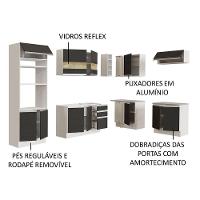 Cozinha Completa 419001 Com Armário E Balcão Branco/Preto - 8