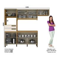 Cozinha Compacta 07 Portas 02 Gavetas Star Briz Nature Com Off White - 5