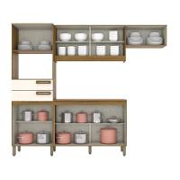 Cozinha Compacta 07 Portas 02 Gavetas Star Briz Nature Com Off White - 7