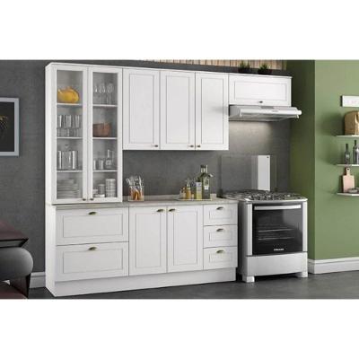 Kit de Cozinha Completa 5 Peças Americana C5P13 11 Portas 5 Gavetas MDF Branco